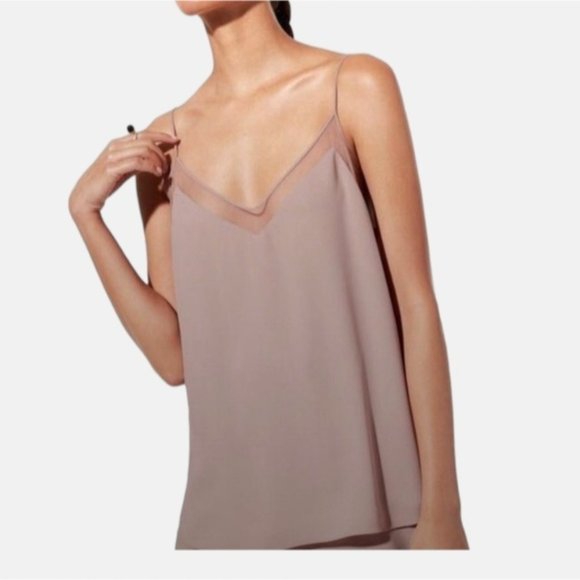ARITZIA BABATON Light Taupe "Galen" Mesh Lining Camisole Tank Top- S - Picture 5 of 13